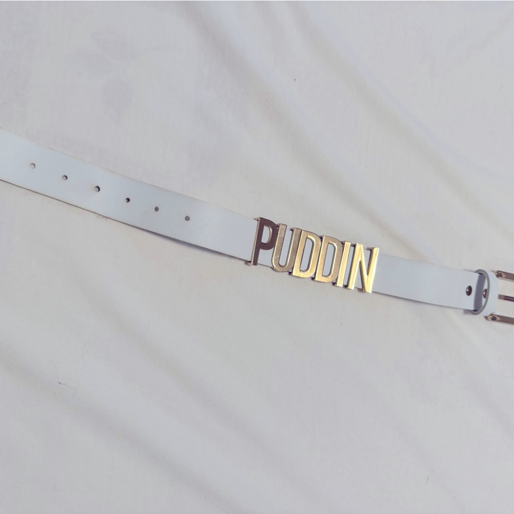 Harley Quinn PUDDIN Choker White Gold